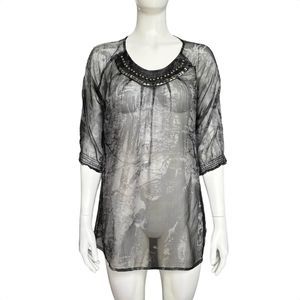 Tonia Debellis embellished tie die tunic S